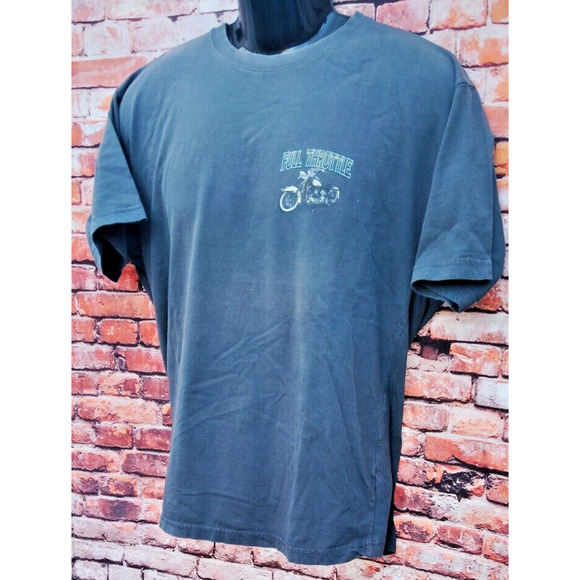Full Throttle Ride Hard Live Free Motorcycle T-Shirt Size X-Large Covington - Picture 6 of 8